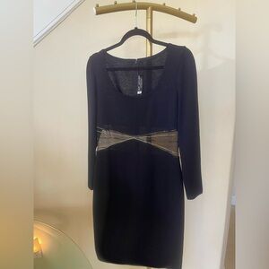 St. John Black Dress with Silver Accents